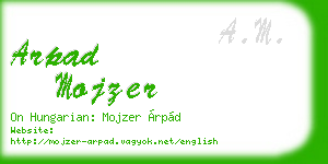 arpad mojzer business card