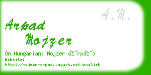 arpad mojzer business card